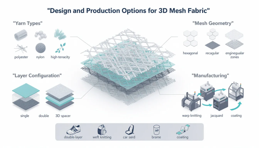 Design and Production Options for 3D Mesh Fabric