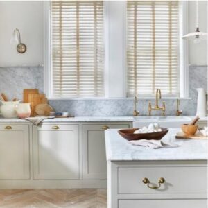 Window Decorative Curtain Durable Paulownia Wood Louvers Blinds