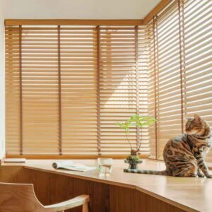 Fashion Home Decor Customizable Size Window Curtain Paulownia Blinds