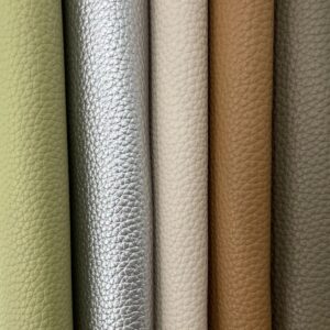 Hot Sales PVC Coated Fabric Leather Roll for Car Upholstery and Seat Cover and Furniture Chair with Knitted Fabric