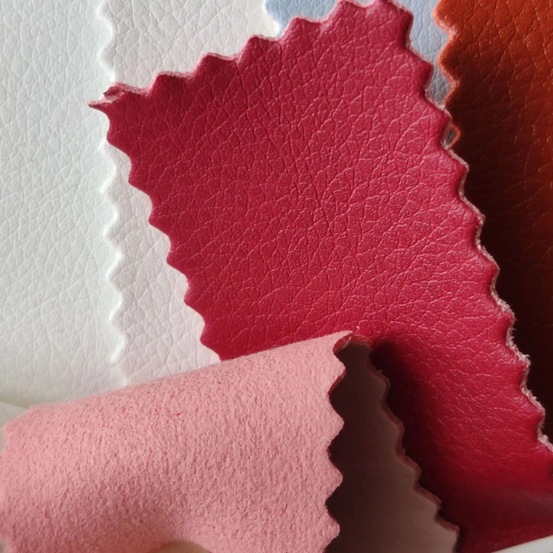 Hot Sale Technology Leather Suede Fabric Dyeing with Glue Emboss Leather Effect Upholstery Furniture Sofa Textile Fabric - Image 2