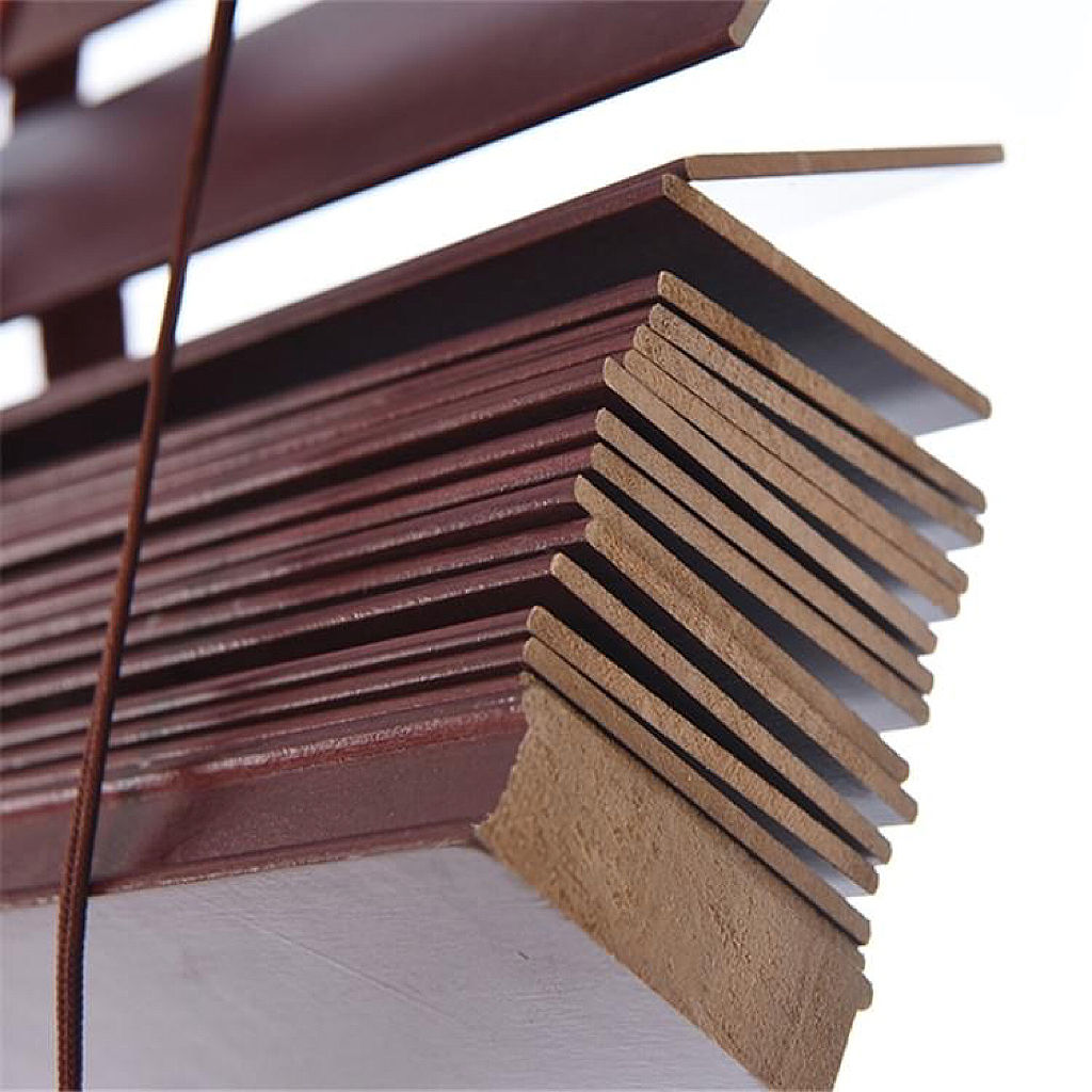 Modern Eco-Friendly Wood Venetian Blind Accessories Customized Paulownia Wood Slats Basswood Blade All Colors Bedroom Bathroom