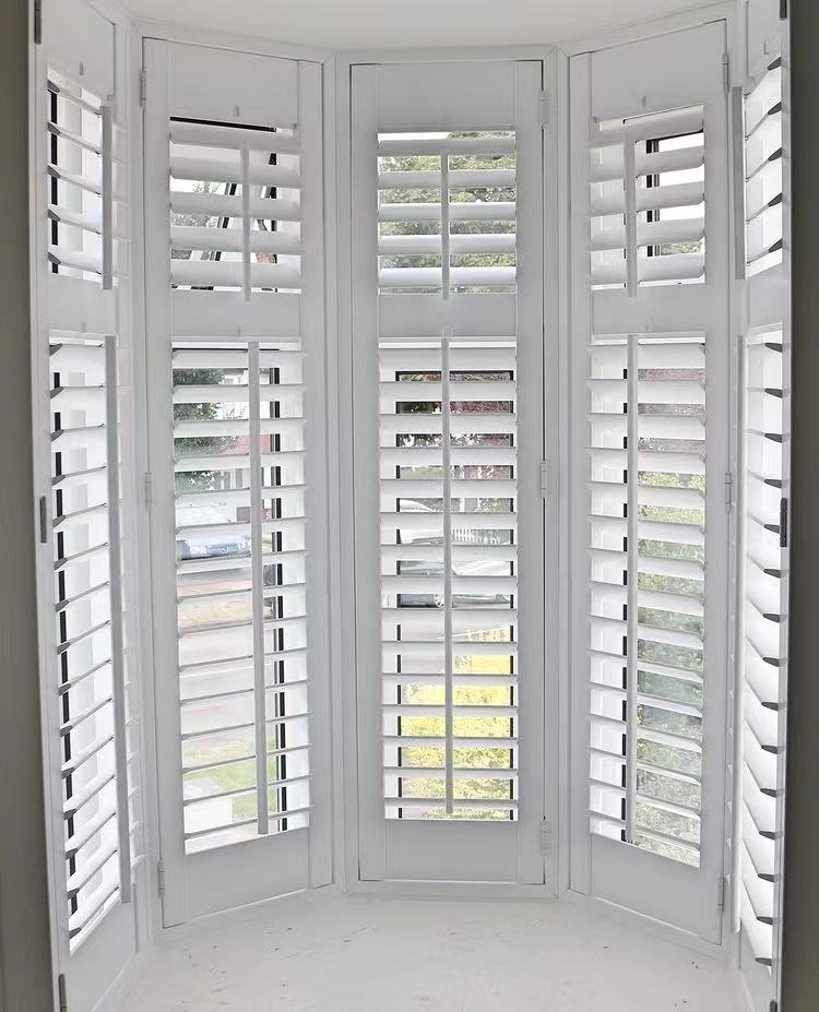 Best Selling Paulownia Wood Vertical Modern Shutter Slats Shades for French Windows Decoration with Accessories