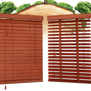 Durable Basswood Slats Window Wooden Curtain Lightweight Wood Blinds