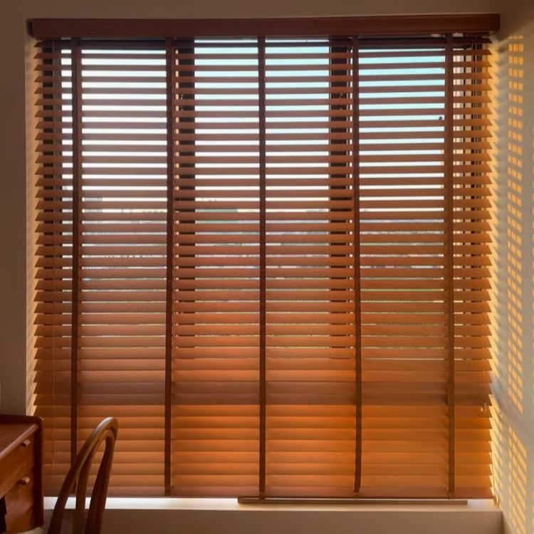 Rustic Wooden Slats Basswood Window Blinds: Enhance Your Home's Natural Look - Image 3