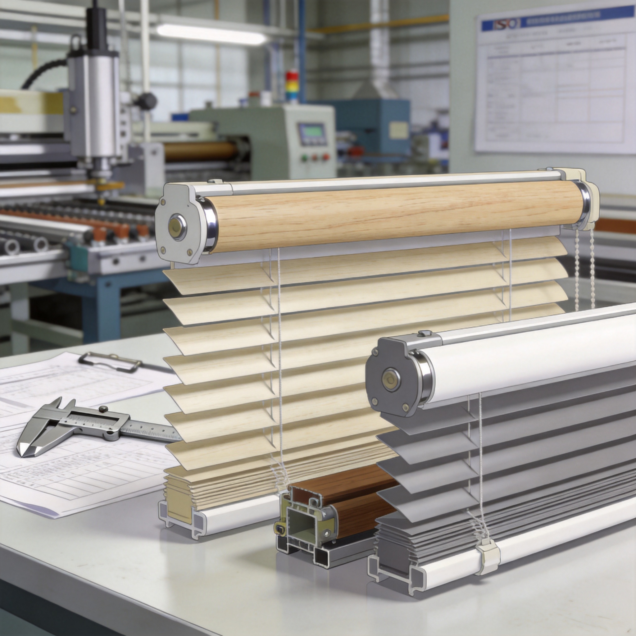 ISO 9001 certification document on a manufacturing desk