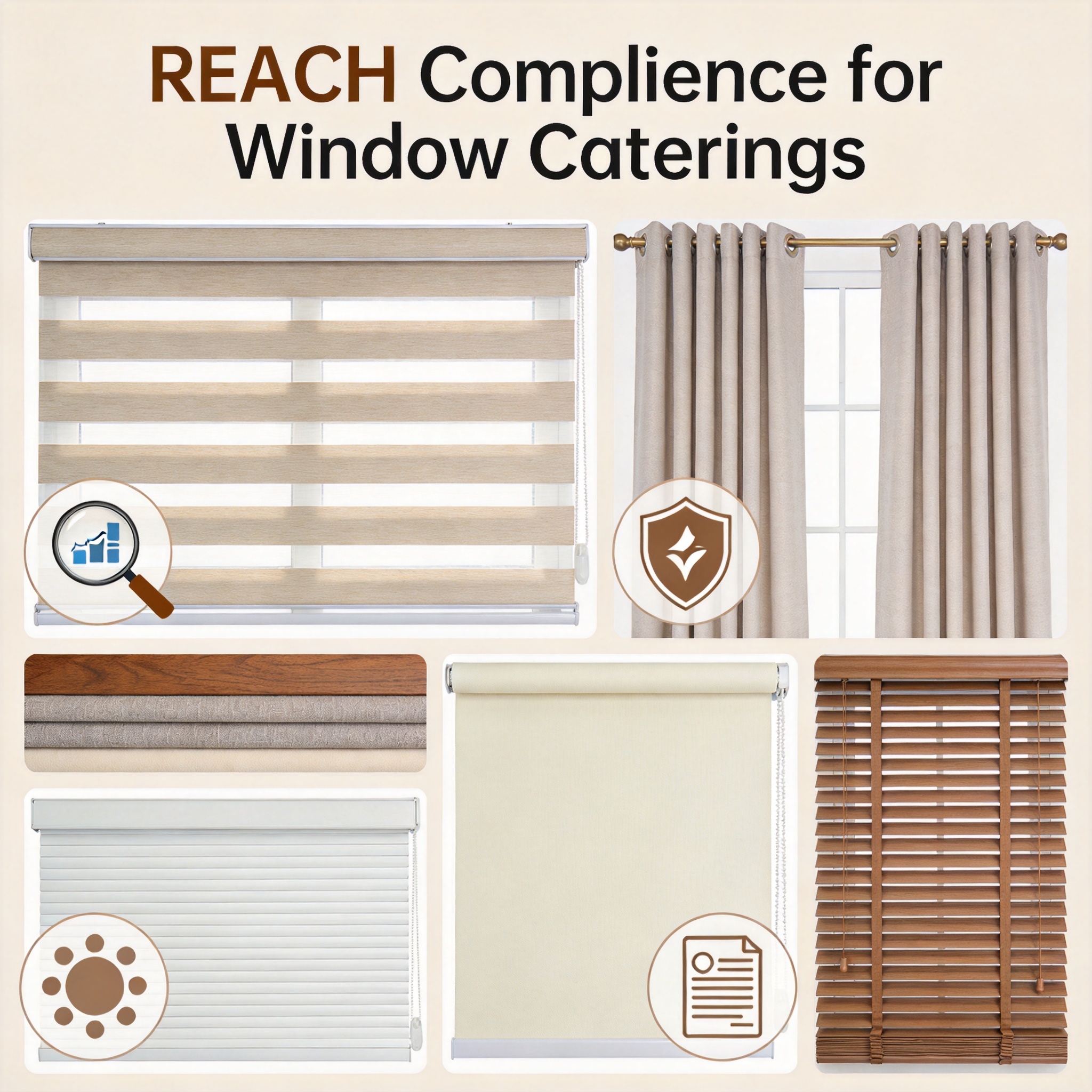 Diagram showing REACH compliance process for window blinds