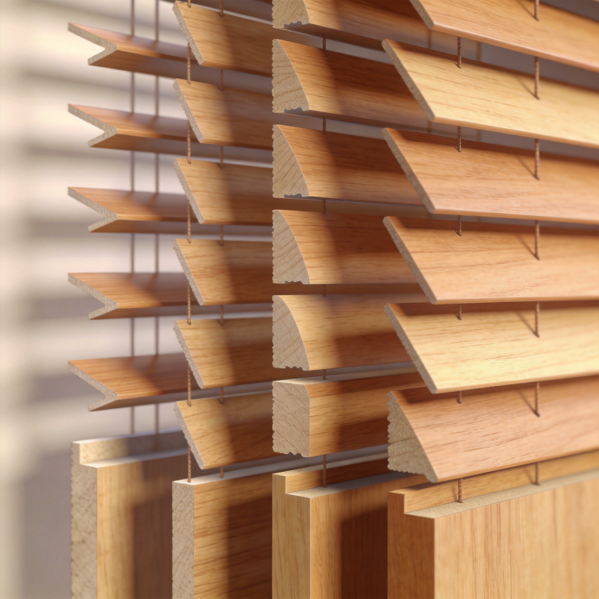 Measuring wooden blind slat width with a caliper