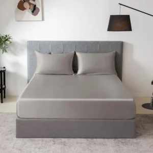 100 Percent Mulberry Silk Bedding Set 22 Momme Knitted Satin Fitted Sheet Duvet Cover Zipper
