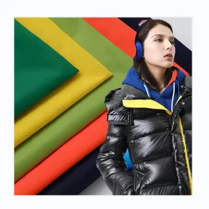 100 Percent Nylon Waterproof Taffeta Fabric Jacket Calendering Cire Finish 380t-400t Woven