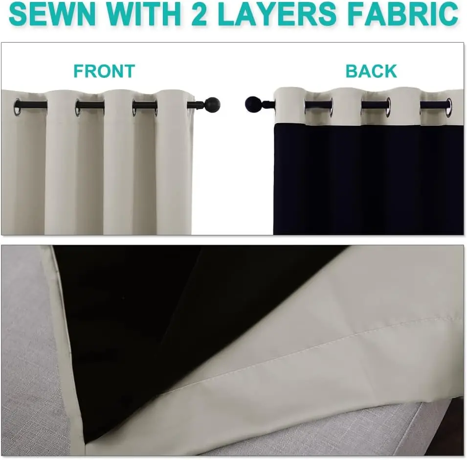 100 Percent Polyester 3 4 Pass Blackout Fabric Fire Retardant Hotel Curtain - Image 5