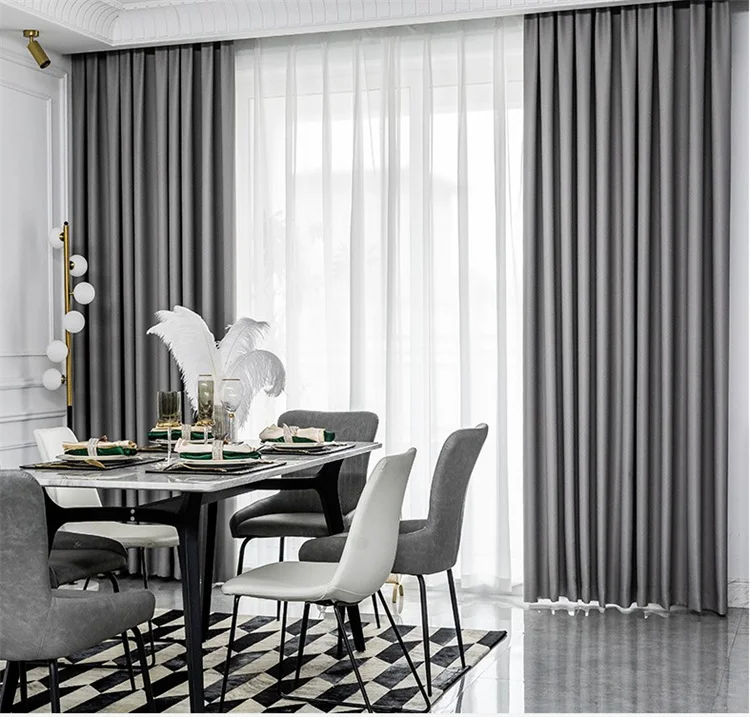 100 Percent Polyester 3-Layer Blackout Twill Curtain Fabric Breathable Woven for Home Hotel - Image 3