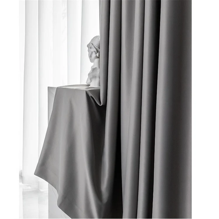 100 Percent Polyester 3-Layer Blackout Twill Curtain Fabric Breathable Woven for Home Hotel - Image 4
