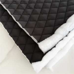 100 Percent Polyester 300T Pongee Waterproof Breathable Bonded Diamond Quilted 250gsm Padding Cotton Outdoor Car Use