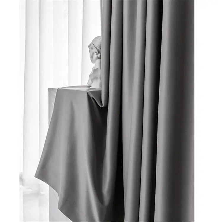 100 Percent Polyester Blackout Curtain Fabric Fire Retardant Hotel Roll - Image 5