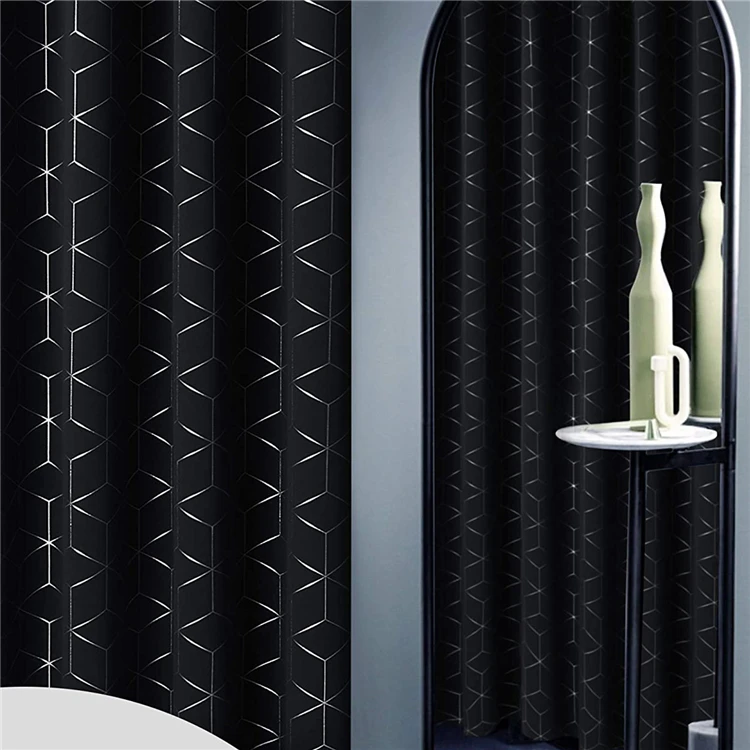 100 Percent Polyester Fire Retardant Hot Stamping Blackout Curtain Fabric - Image 2