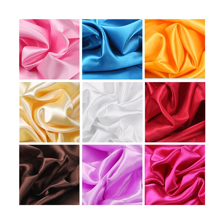 100 Percent Polyester Shiny Duchess Satin Fabric Lightweight Thick No Stretch