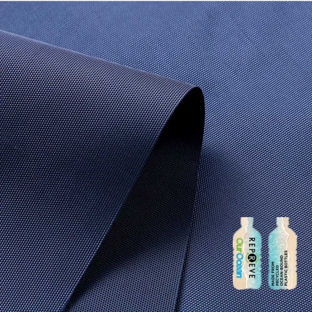 100 Percent Repreve Ocean Material 300D 600D Recycled Oxford Fabric PU PVC Coating