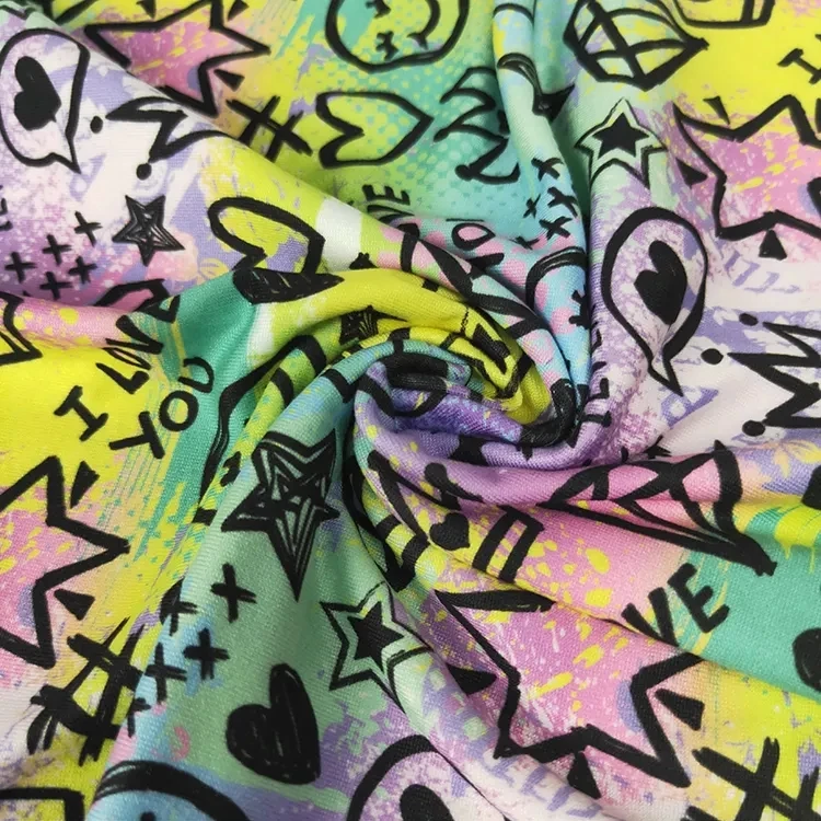 100D 4-Way Stretch Digital TPU Bonded Printed Fabric for Garment - Image 2
