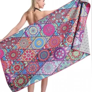 200 Gsm Microfiber Sand-Free Quick-Dry Hooded Beach Towel with Logo and Bag