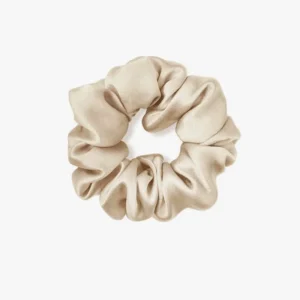 2025 Top Selling 100 Percent Silk Hair Scrunchies High-End Custom Wholesale Solid Color Knitted