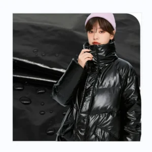 20D Nylon Taffeta Waterproof Breathable Down-proof Shiny PU Coated Fabric for Girls Jackets and Bags