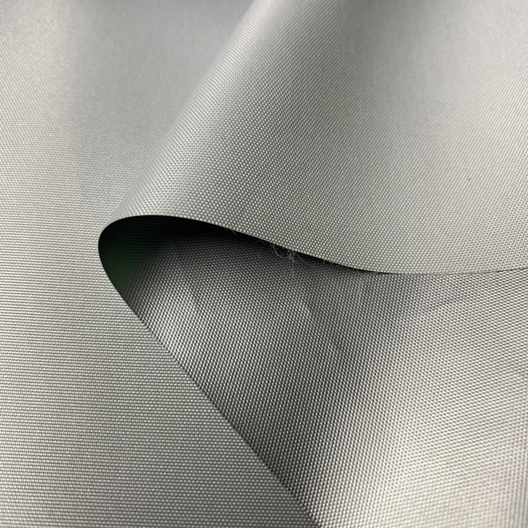 210D 100 Percent Polyester Oxford Blackout Fabric Sliver PU Coating Curtain Outdoor - Image 4