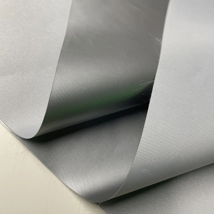 210D 100 Percent Polyester Oxford Blackout Fabric Sliver PU Coating Curtain Outdoor - Image 5