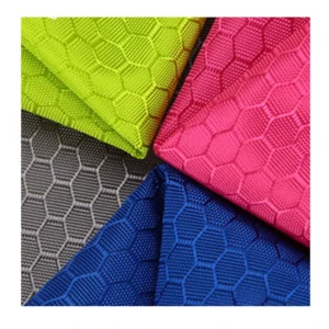 210D-420D 100 Percent Polyester Oxford Fabric Waterproof PU Coated Plaid Hexagonal Honeycomb Structure for Girls Outdoor Bags Tents