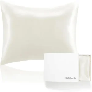 22 Momme 6A Pure Mulberry Satin Breathable Pillowcase Envelope Plain Dyed Knitted Fabric