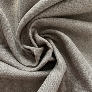 300cm Wide 3-Pass Blackout Curtains 100 Percent Polyester Linen Fabric Flame Retardant Black