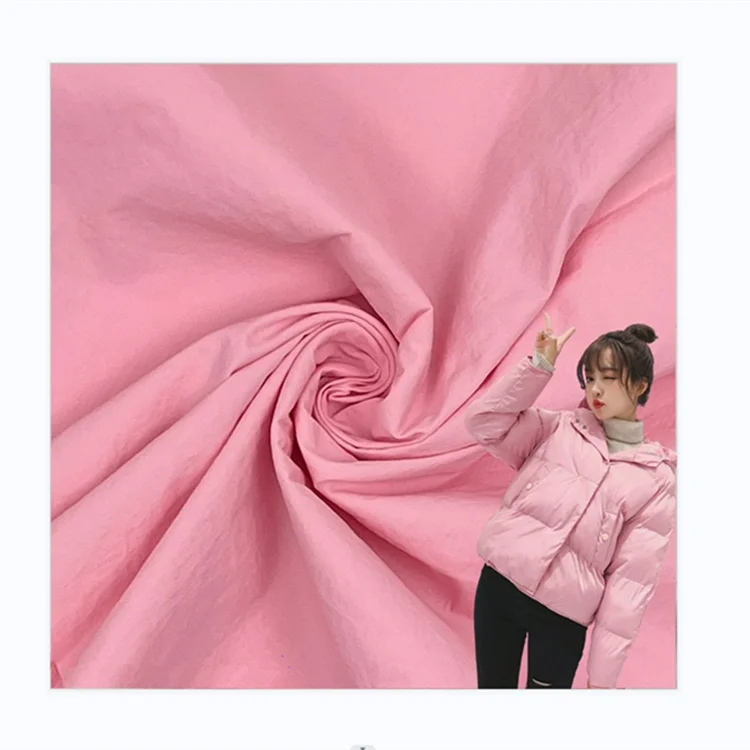 310T 40D Lightweight Eco-Friendly Nylon Crinkle Taffeta Waterproof Water-Resistant Custom Color Bag Fabric