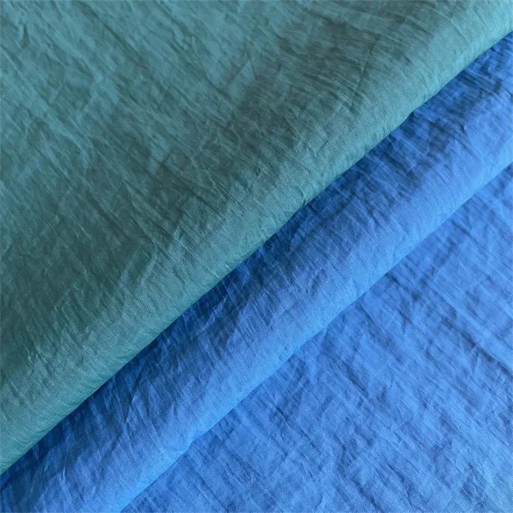 310T 40D Lightweight Eco-Friendly Nylon Crinkle Taffeta Waterproof Water-Resistant Custom Color Bag Fabric - Image 3