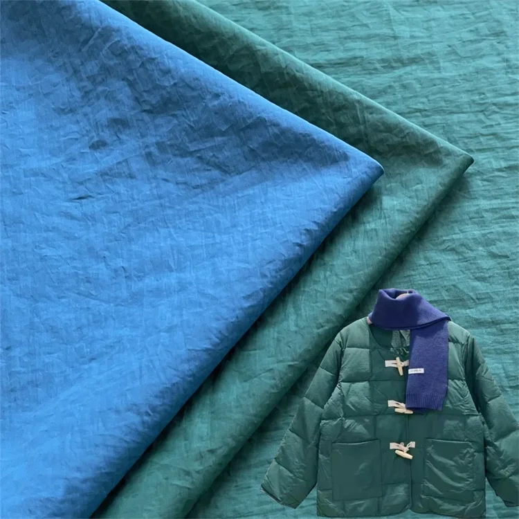 310T 40D Lightweight Eco-Friendly Nylon Crinkle Taffeta Waterproof Water-Resistant Custom Color Bag Fabric - Image 4