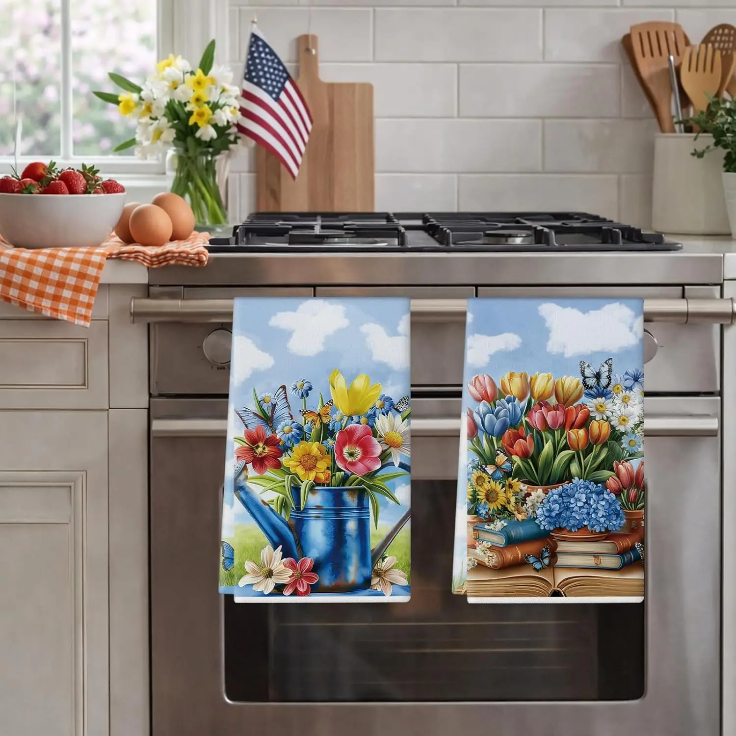 350gsm Woven Microfiber RPET Antimicrobial Quick-Dry Soft Absorbent Kitchen Tea Towel - Image 5