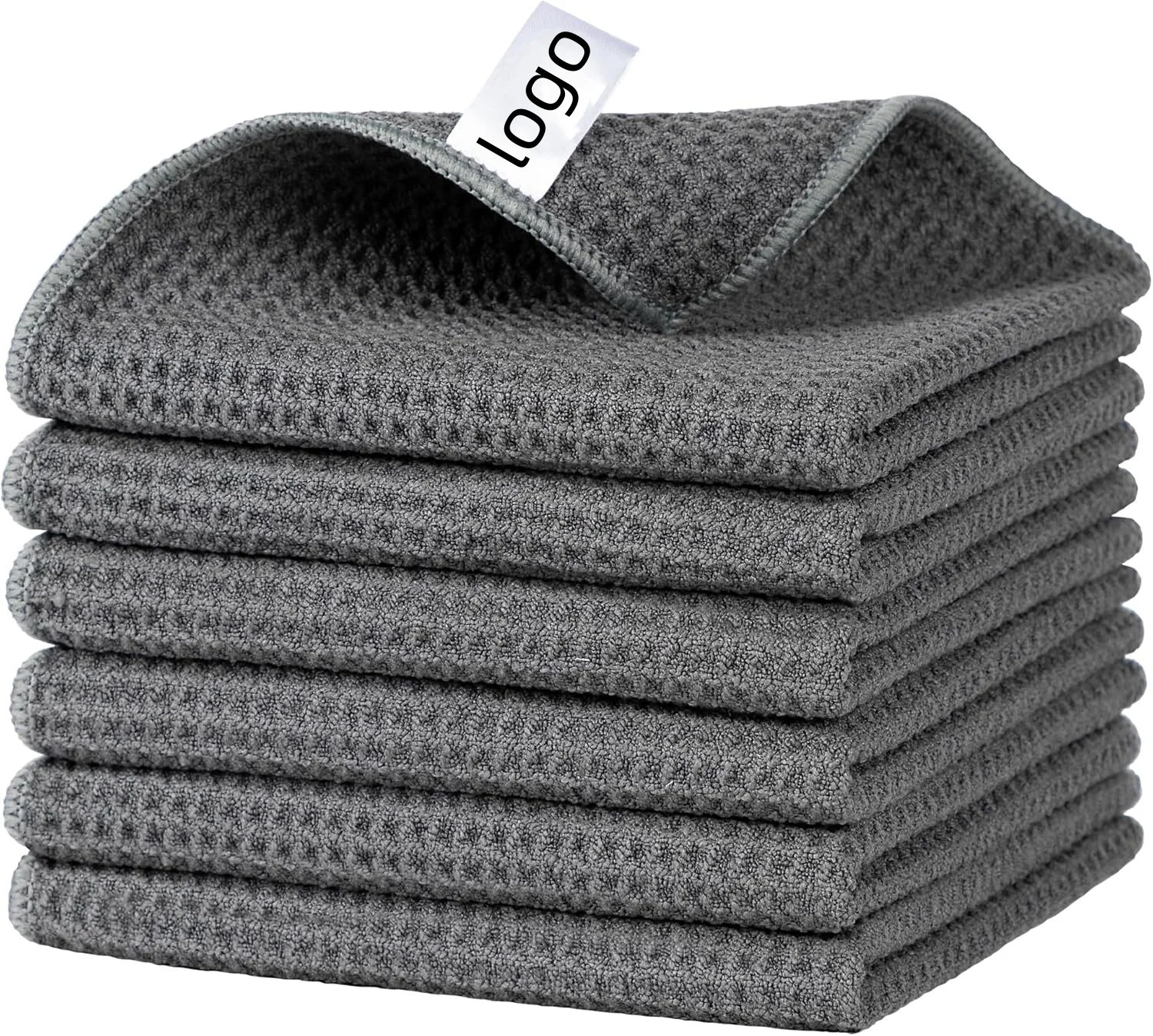 400 GSM Microfiber Waffle Towels Custom Logo Antimicrobial Quick-Dry Sustainable