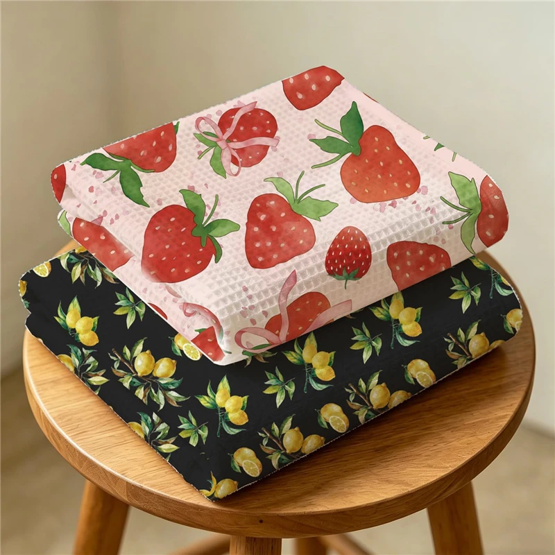 400 GSM Quick-Dry Microfiber Waffle Tea Towel with Logo for Kitchen Cleaning - Image 3