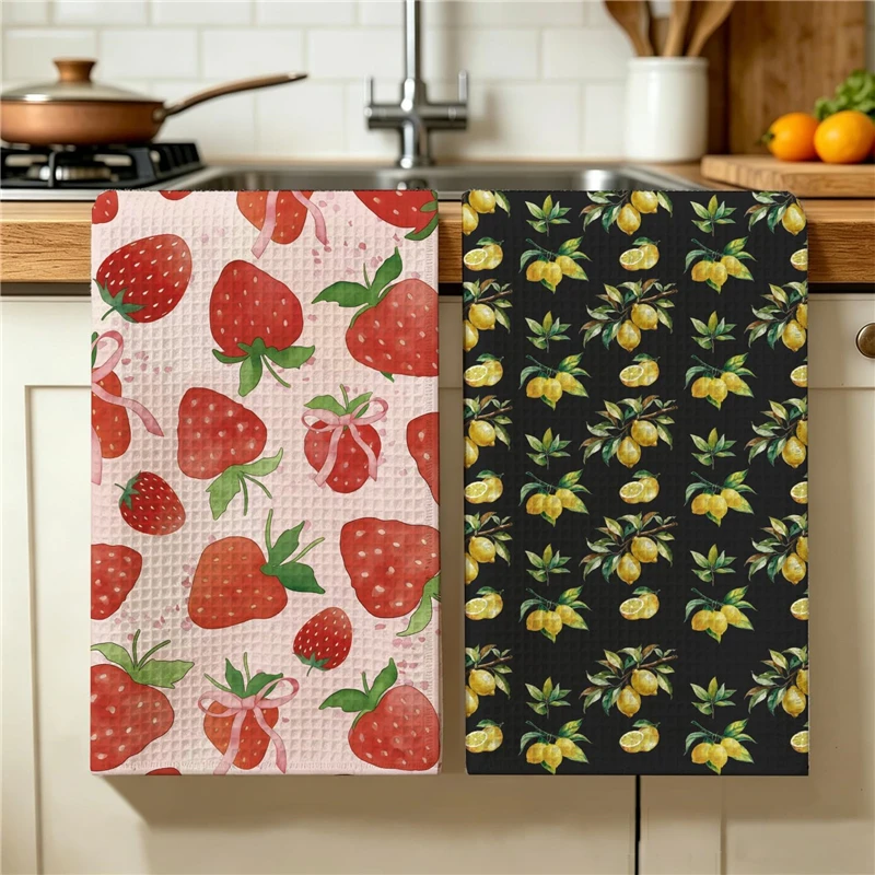 400 GSM Quick-Dry Microfiber Waffle Tea Towel with Logo for Kitchen Cleaning - Image 4