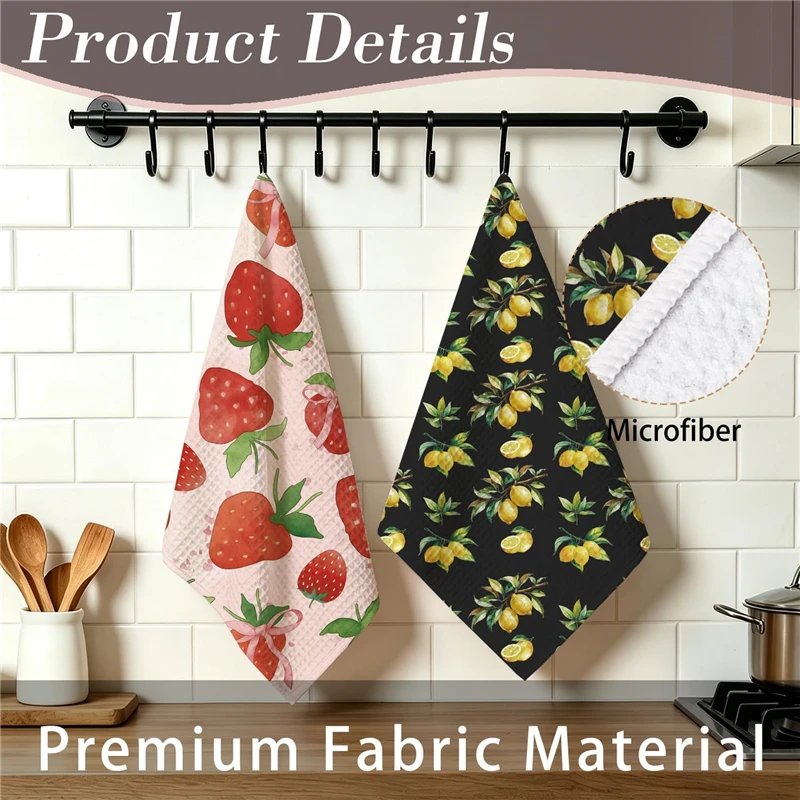 400 GSM Quick-Dry Microfiber Waffle Tea Towel with Logo for Kitchen Cleaning - Image 5