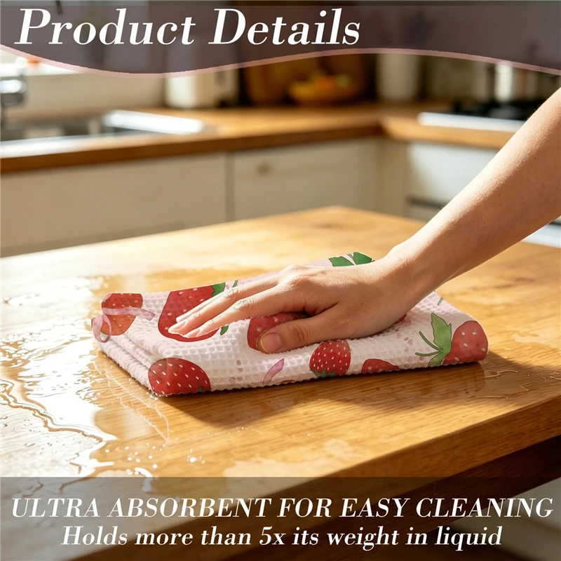 400 GSM Quick-Dry Microfiber Waffle Tea Towel with Logo for Kitchen Cleaning - Image 6