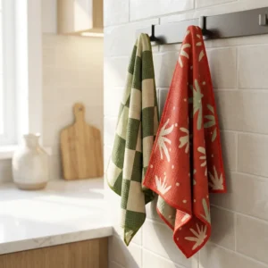 400 Gsm Woven Microfiber Waffle Towel Quick-Dry Digital Print Golf Towel Carabiner