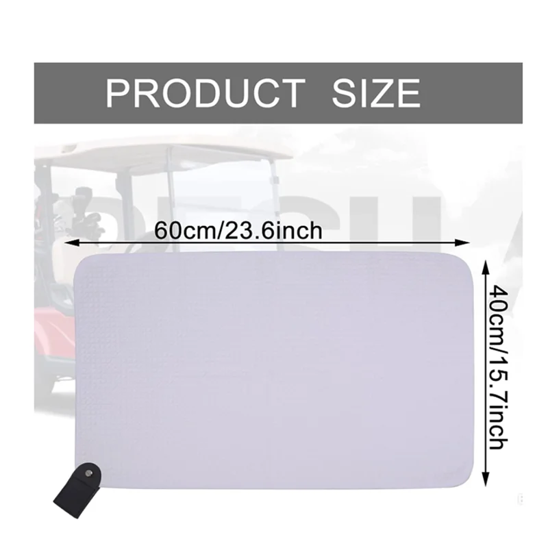400gsm Golf Waffle Towel Printed Custom Magnet and Brush - Image 3