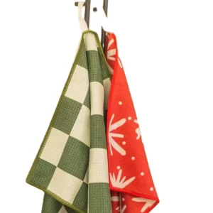 400gsm Microfiber Waffle Antimicrobial Custom Towels with Printed Fruit Logo