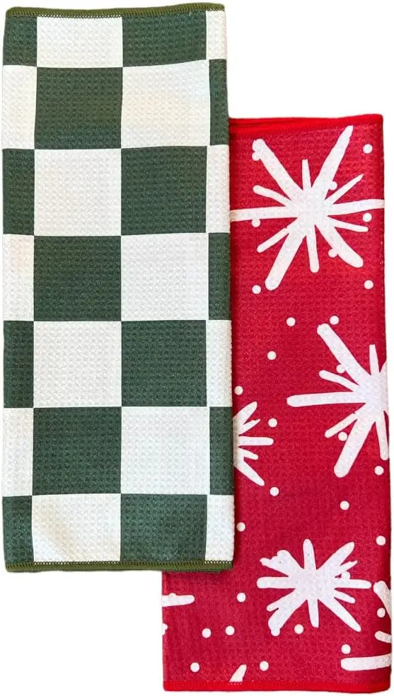 400gsm Microfiber Waffle Antimicrobial Custom Towels with Printed Fruit Logo - Image 2