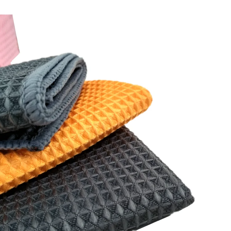 40x60cm Solf Hand Feel Microfiber Golf Waffle Towel Embroidery Logo Trifold - Image 3