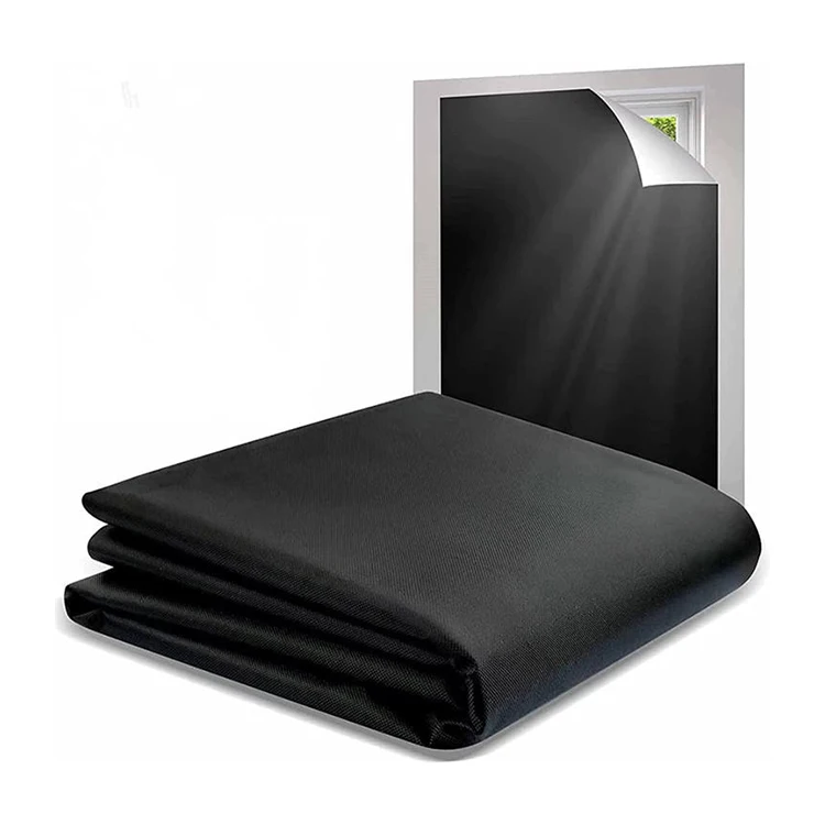 420D Oxford Fabric Blackout Curtains DIY Cuttable Waterproof Silver Black