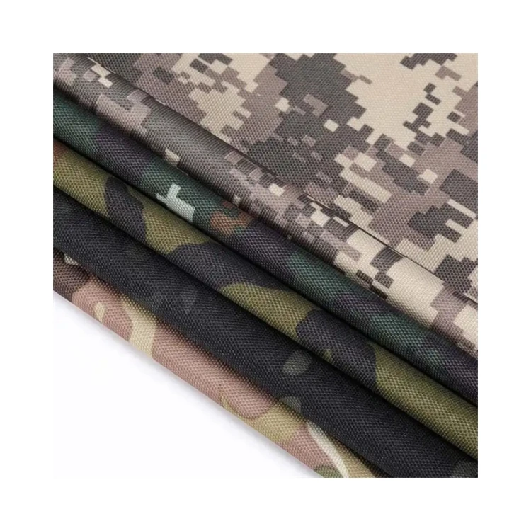 600D 900D 300D Waterproof Polyester Oxford Camouflage Fabric Woven Printed Plain