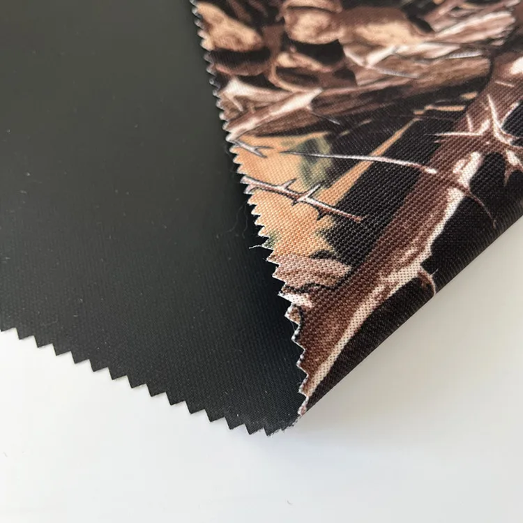 600D Camo Printed PVC Polyester PU Coating Oxford Cloth Luggage Handbag Outdoor Tent Fabric - Image 3