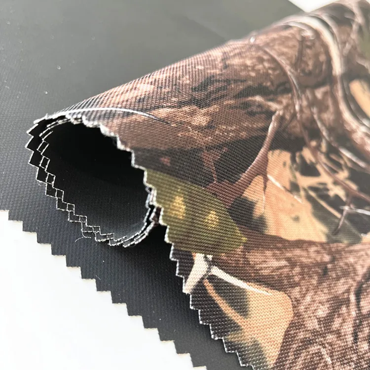 600D Camo Printed PVC Polyester PU Coating Oxford Cloth Luggage Handbag Outdoor Tent Fabric - Image 4