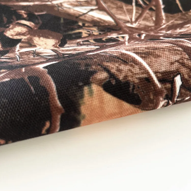 600D Camo Printed PVC Polyester PU Coating Oxford Cloth Luggage Handbag Outdoor Tent Fabric - Image 5